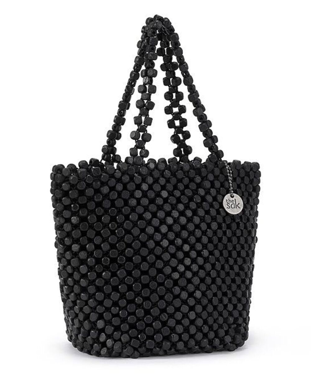 THE SAK MONTARA TOTE BLACK WOOD BEAD